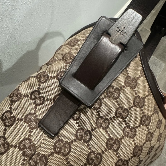 Authentic Gucci - GG Monogram Hobo Brown - Vintage Shoulder - Picture 7 of 13